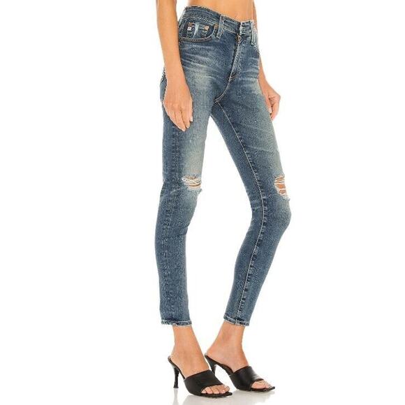 ADRIANO GOLDSCHMIED NEW $225 Farrah Skinny Ankle Jean 15 Year Mural Size 29 - Picture 2 of 4